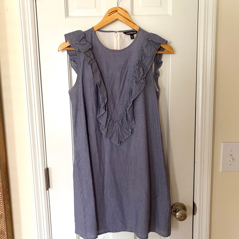 Express Stripped Ruffle Dress